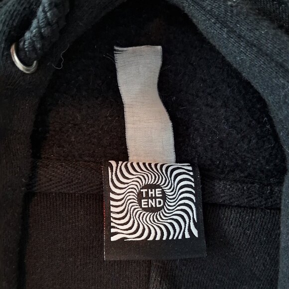 Spitfire Classic Swirl Fade Hooded Sweatshirt Black and Yellow - Picture 12 of 13